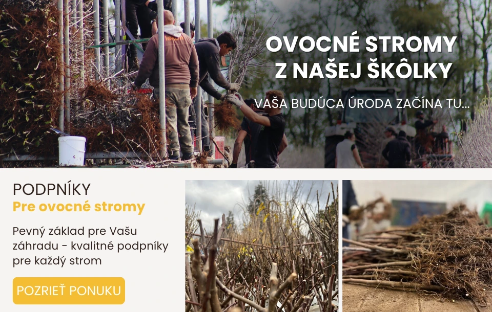 Ovocné stromy Plantex Vesele jar 2026 podpníky
